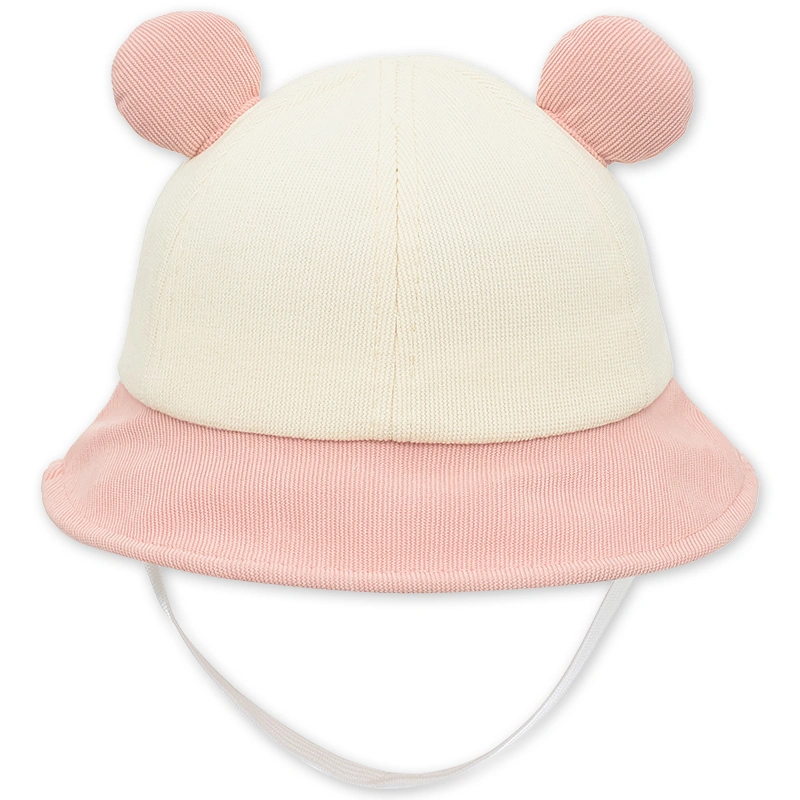 Nón vành cho bé TOP KIDS thêu gấu màu xanh - be 18