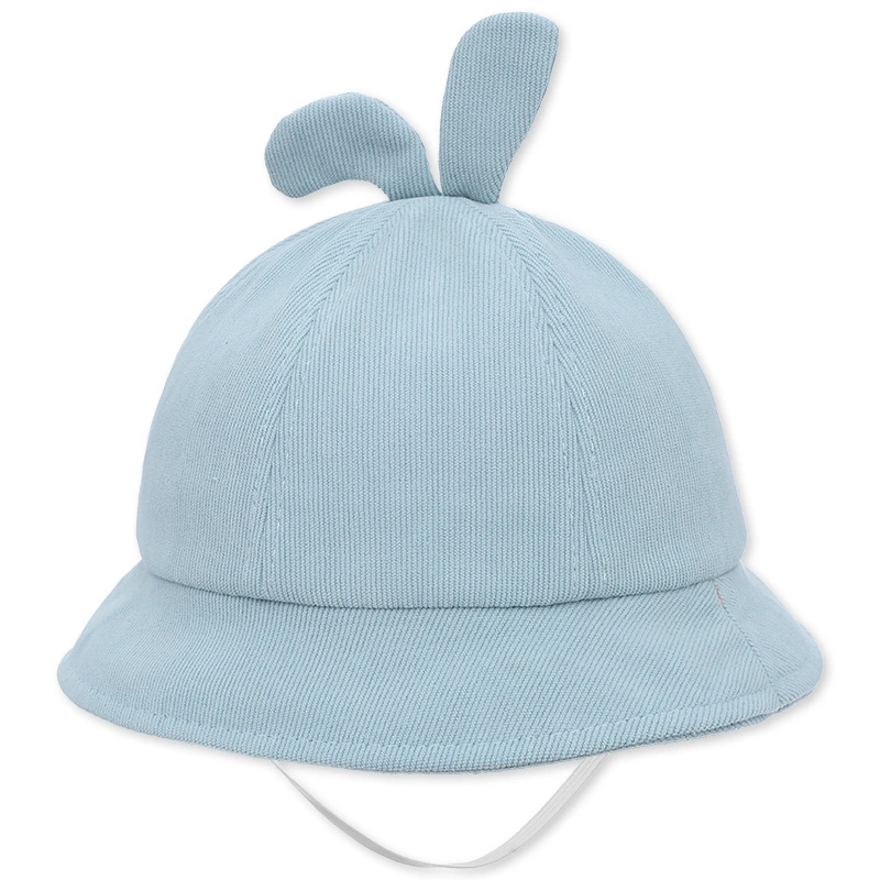 Nón vành cho bé TOP KIDS thêu thỏ con màu xanh 4