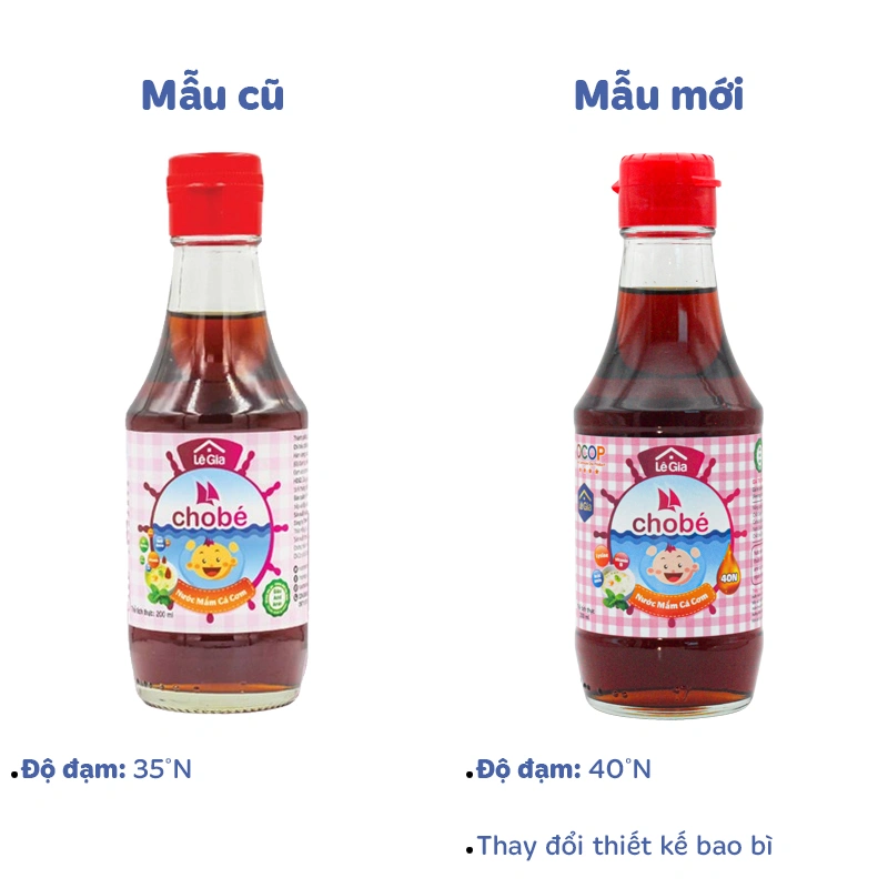 Nước mắm Lê Gia ăn dặm cho bé 40°N chai 60 ml (từ 1 tuổi) - Giao bao bì ngẫu nhiên 8
