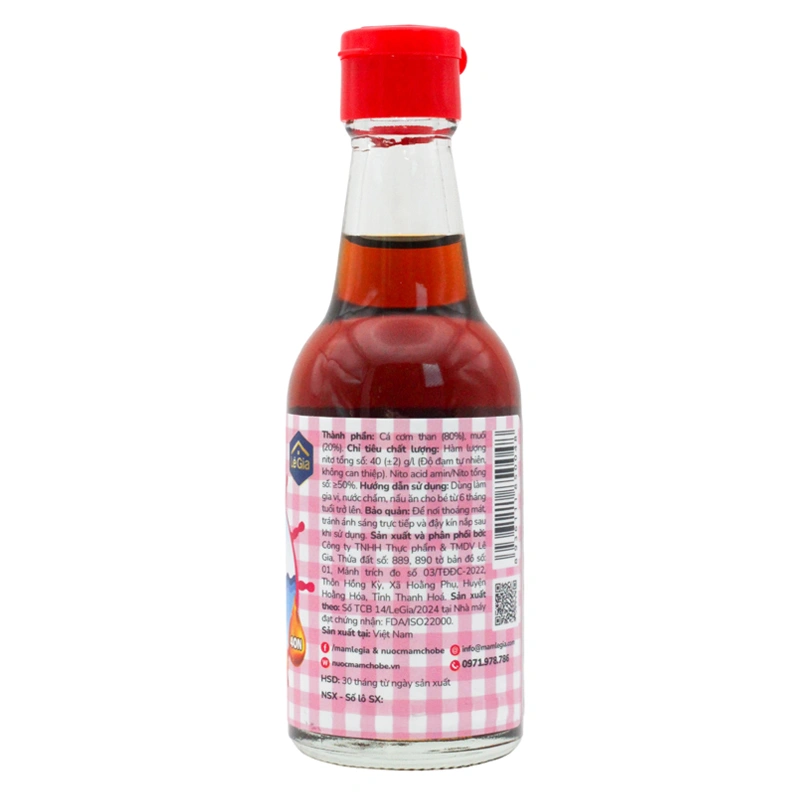Nước mắm Lê Gia ăn dặm cho bé 40°N chai 60 ml (từ 1 tuổi) - Giao bao bì ngẫu nhiên 3