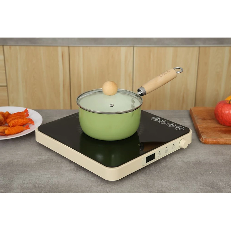 Quánh thép chống dính nắp kính 16 cm Green Cook GCS248-16IH 2