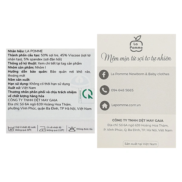 Set 2 bodysuit cài chéo La Pomme bé mimi của mẹ màu trắng - vàng 28