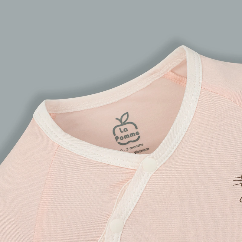 Set 2 bodysuit cài chéo La Pomme bé mimi của mẹ màu trắng - vàng 22