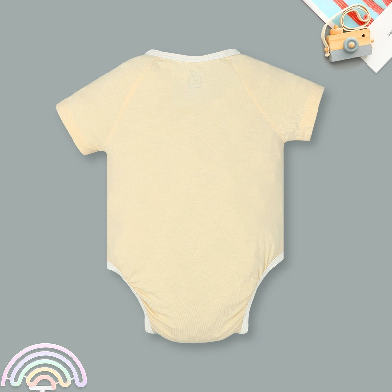 Set 2 bodysuit cài chéo La Pomme bé mimi của mẹ màu trắng - vàng 7