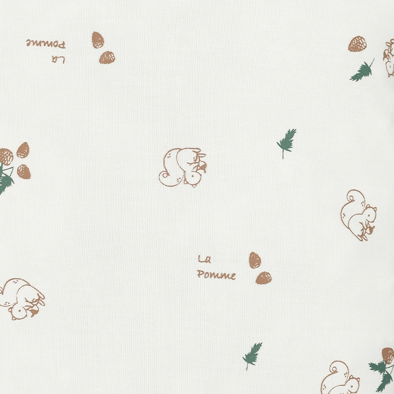 Set 2 bodysuit La Pomme săn tìm hạt dẻ màu trắng 11