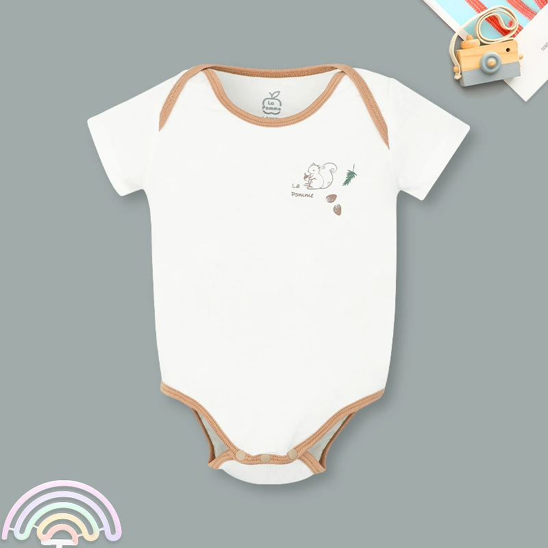 Set 2 bodysuit La Pomme săn tìm hạt dẻ màu trắng 4
