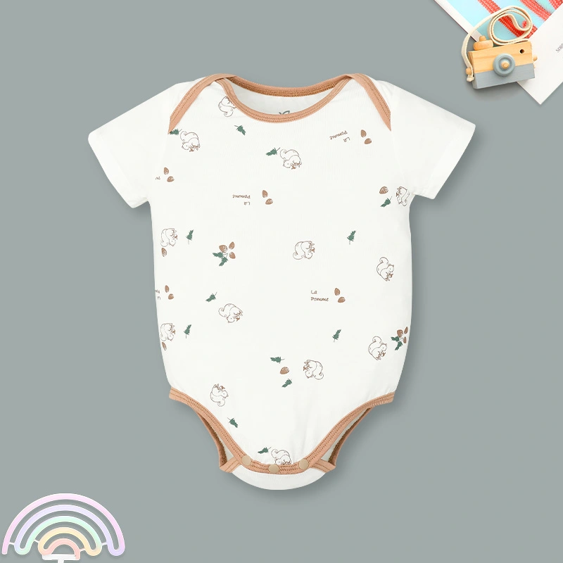 Set 2 bodysuit La Pomme săn tìm hạt dẻ màu trắng 5