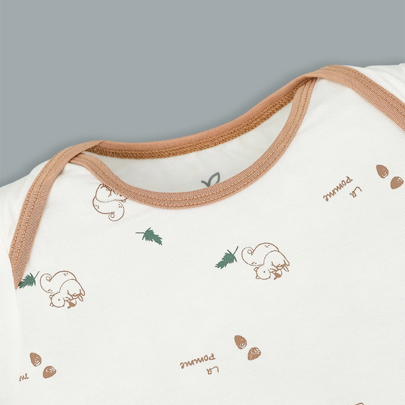 Set 2 bodysuit La Pomme săn tìm hạt dẻ màu trắng 7