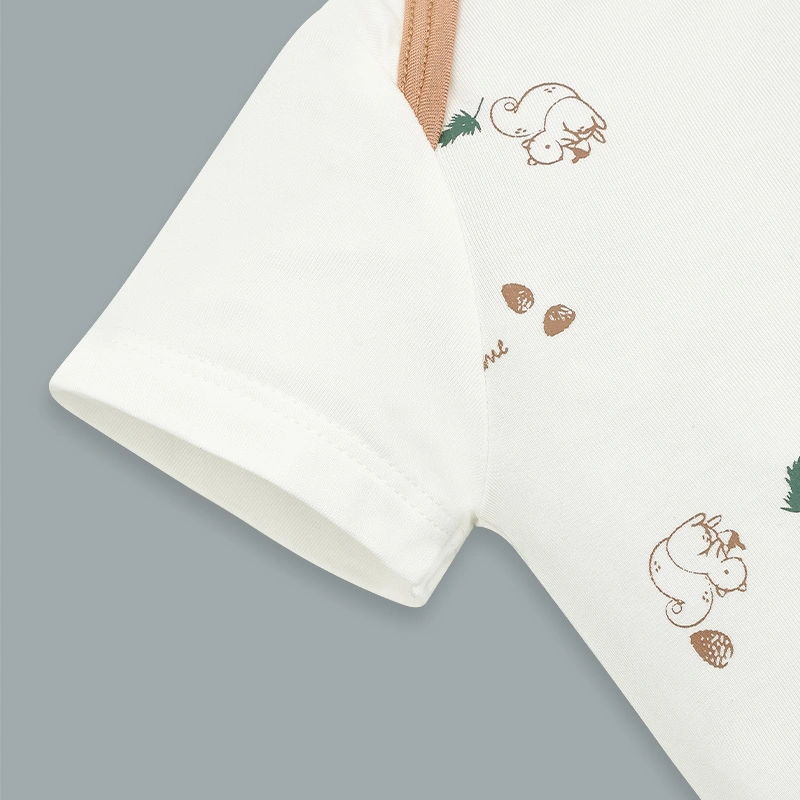Set 2 bodysuit La Pomme săn tìm hạt dẻ màu trắng 8