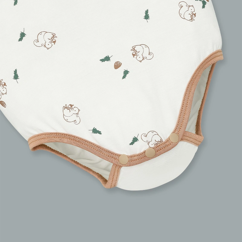 Set 2 bodysuit La Pomme săn tìm hạt dẻ màu trắng 9