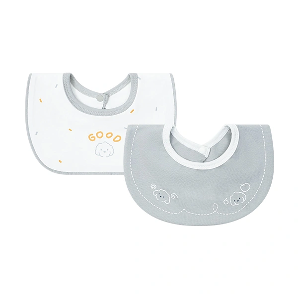 Set 2 yếm ăn cho bé La Pomme - Màu ghi