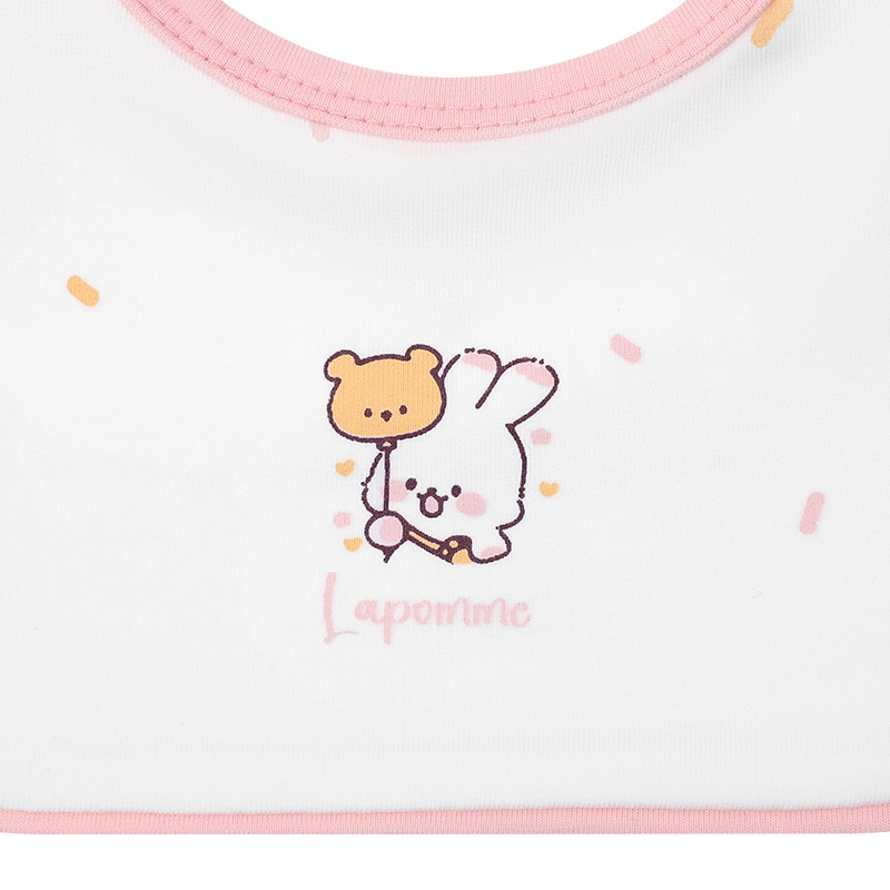 Set 2 yếm ăn cho bé sợi tre La Pomme động vật đáng yêu - Màu ghi (0 - 3 tháng) 17