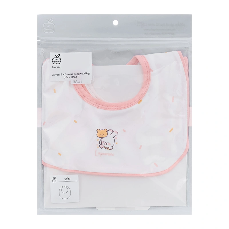 Set 2 yếm ăn cho bé sợi tre La Pomme động vật đáng yêu - Màu ghi (0 - 3 tháng) 19