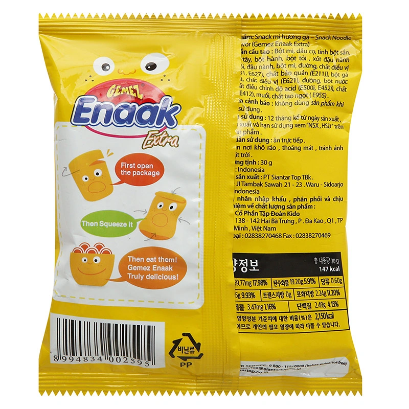 Snack mì Enaak vị gà hộp 24 gói x 30g (từ 1 tuổi) 3