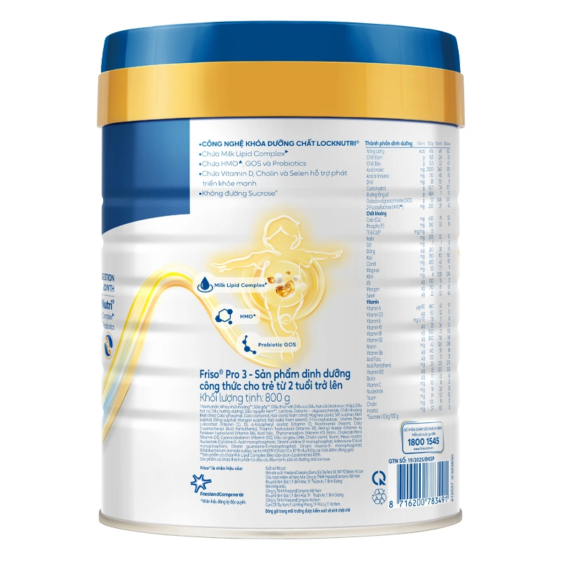 Sữa bột Friso Pro số 3 800g (từ 2 tuổi) 3