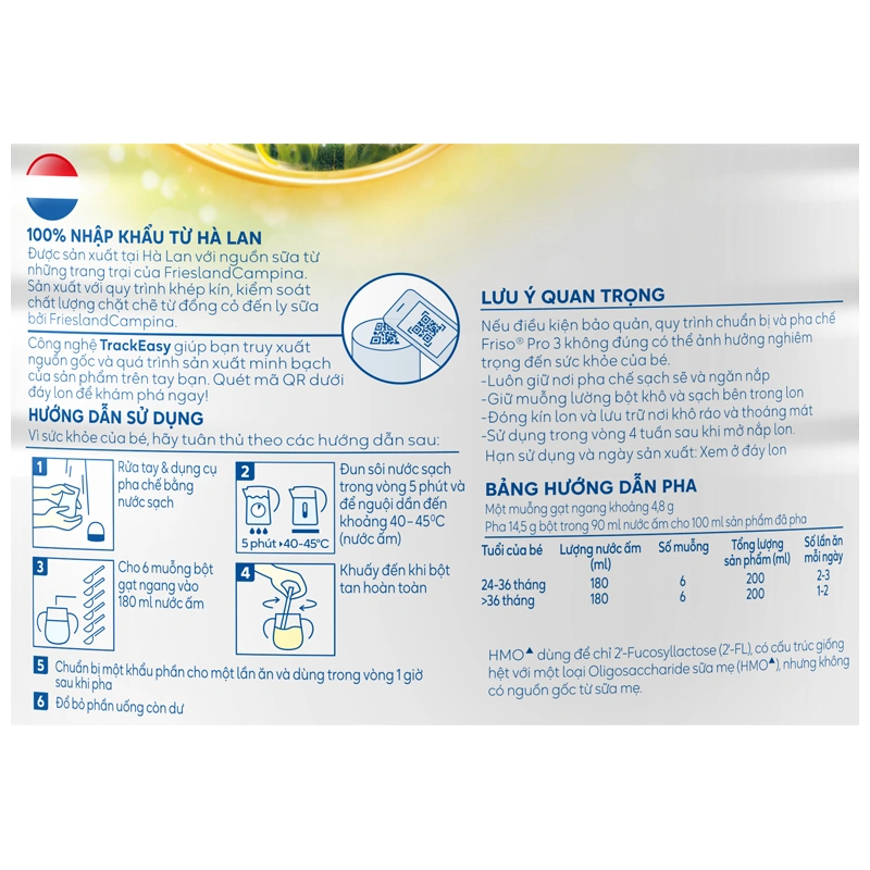 Sữa bột Friso Pro số 3 800g (từ 2 tuổi) 4
