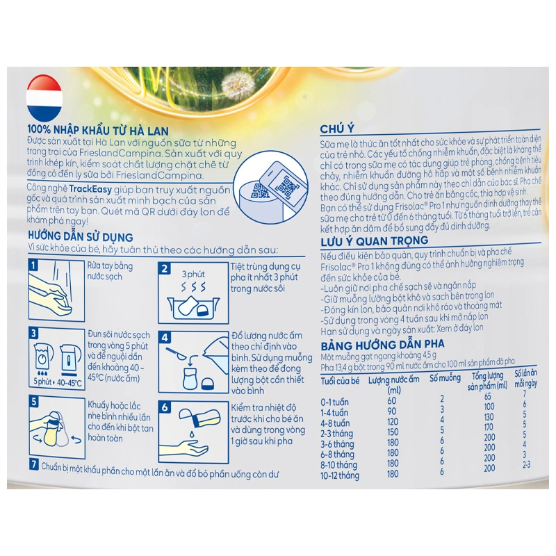 Sữa bột Frisolac Pro số 1 400g (0 - 12 tháng) 4