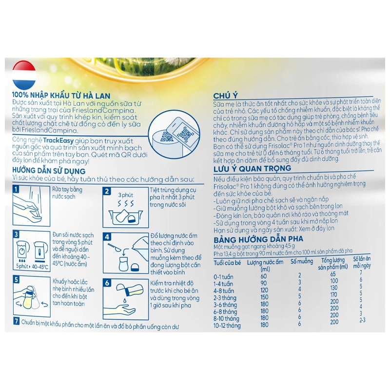 Sữa bột Frisolac Pro số 1 400g (0 - 12 tháng) 10