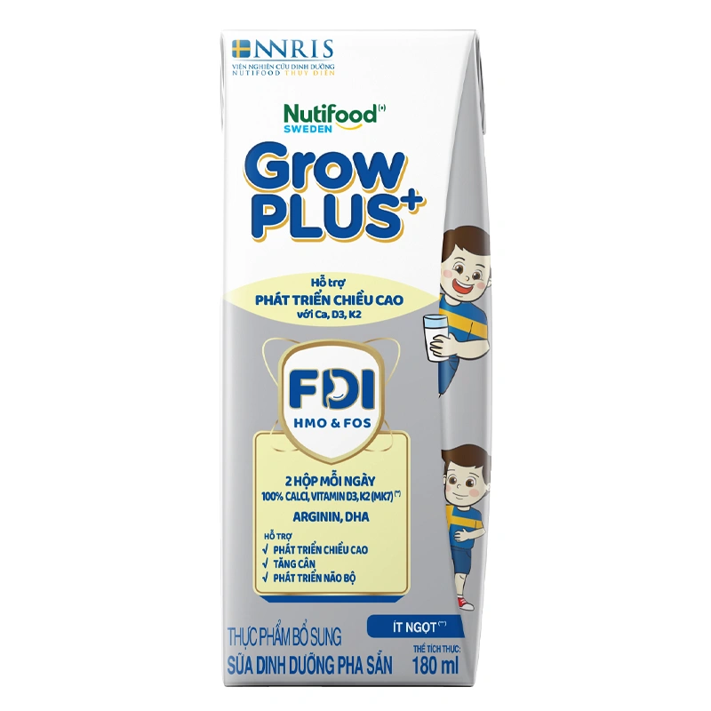 Thùng 24 hộp sữa pha sẵn Nutifood GrowPLUS+ bạc hương vani 180 ml (từ 1 tuổi) - Giao bao bì ngẫu nhiên 8