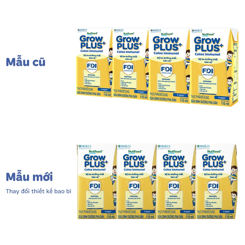 Thùng 24 hộp sữa non pha sẵn Nutifood GrowPLUS+ Colos Immunel hương vani 110 ml (từ 1 tuổi) - Giao bao bì ngẫu nhiên 14