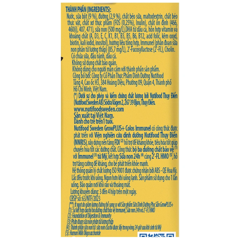 Thùng 24 hộp sữa non pha sẵn Nutifood GrowPLUS+ Colos Immunel hương vani 110 ml (từ 1 tuổi) - Giao bao bì ngẫu nhiên 21