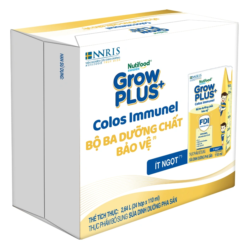 Thùng 24 hộp sữa non pha sẵn Nutifood GrowPLUS+ Colos Immunel hương vani 110 ml (từ 1 tuổi) - Giao bao bì ngẫu nhiên 4