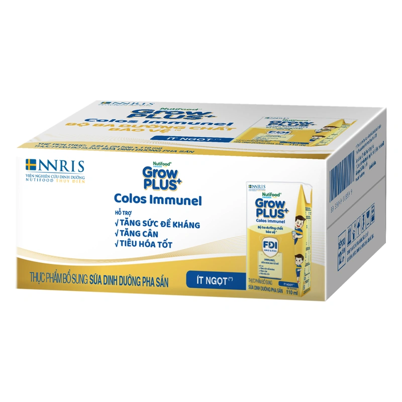 Thùng 24 hộp sữa non pha sẵn Nutifood GrowPLUS+ Colos Immunel hương vani 110 ml (từ 1 tuổi) - Giao bao bì ngẫu nhiên 5