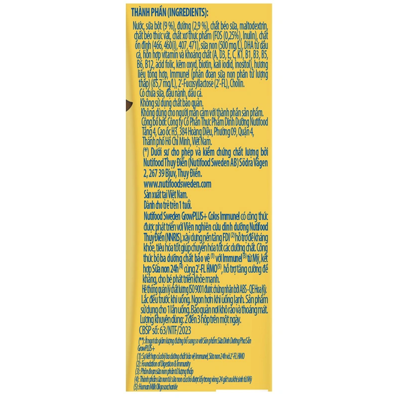 Thùng 24 hộp sữa non pha sẵn Nutifood GrowPLUS+ Colos Immunel hương vani 180 ml (từ 1 tuổi) - Giao bao bì ngẫu nhiên 13