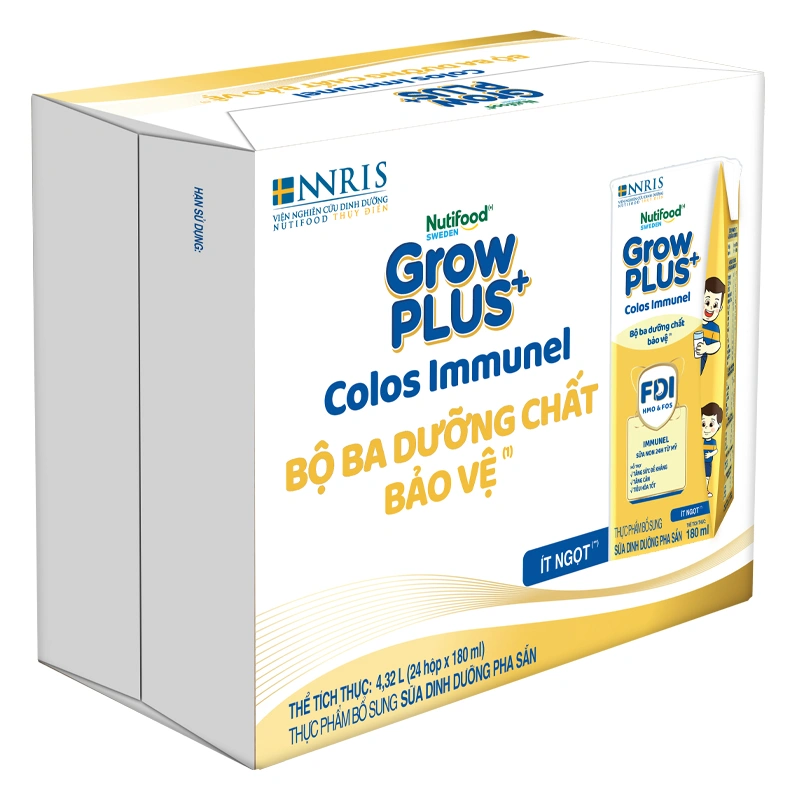 Thùng 24 hộp sữa non pha sẵn Nutifood GrowPLUS+ Colos Immunel hương vani 180 ml (từ 1 tuổi) - Giao bao bì ngẫu nhiên 4