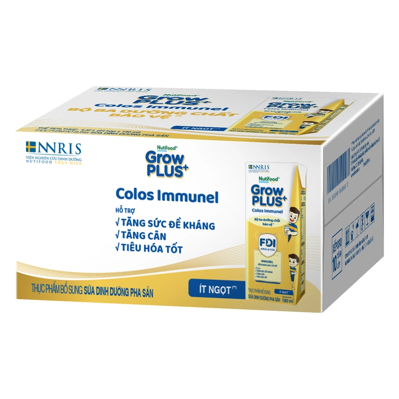 Thùng 24 hộp sữa non pha sẵn Nutifood GrowPLUS+ Colos Immunel hương vani 180 ml (từ 1 tuổi) - Giao bao bì ngẫu nhiên 5