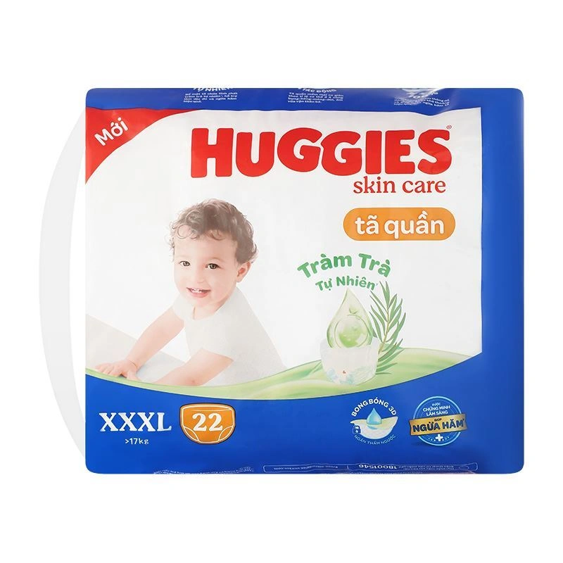 Tã quần Huggies Skincare size XXXL 22 miếng (Trên 17 kg) - Giao bao bì ngẫu nhiên 3