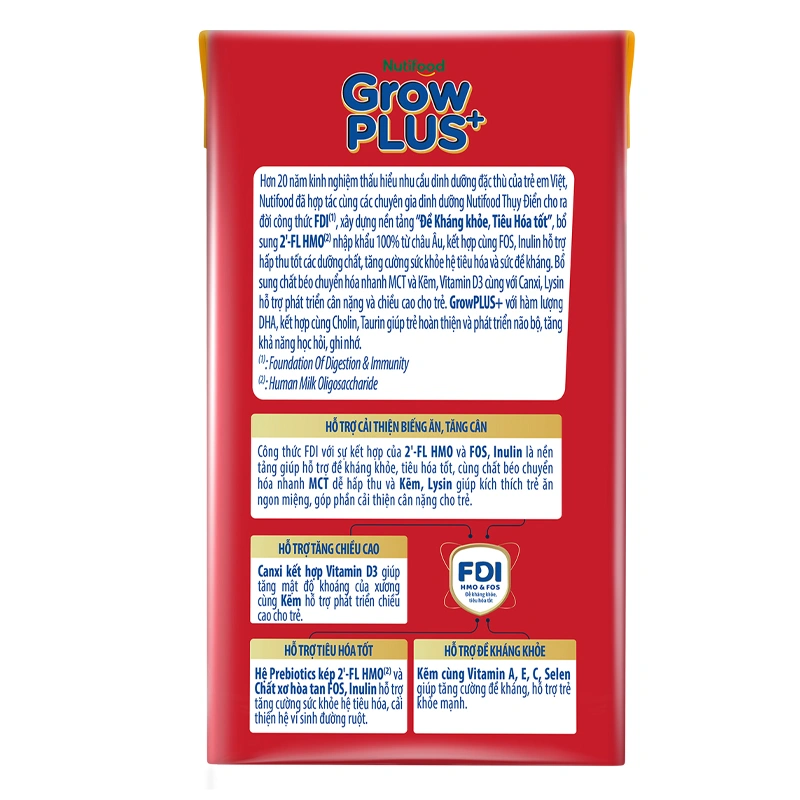 Thùng 48 hộp sữa pha sẵn Nutifood GrowPLUS+ đỏ hương vani 110 ml cho trẻ suy dinh dưỡng, thấp còi (từ 1 tuổi) - Giao bao bì ngẫu nhiên 8