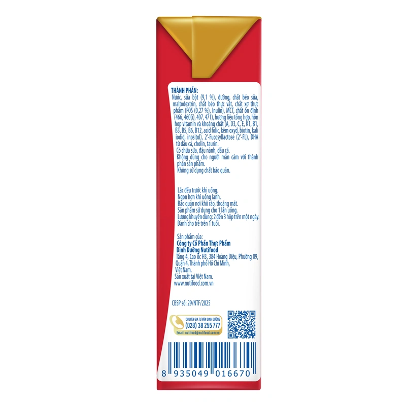 Lốc 4 hộp sữa pha sẵn Nutifood GrowPLUS+ đỏ hương vani 180 ml cho trẻ suy dinh dưỡng, thấp còi (từ 1 tuổi) - Giao bao bì ngẫu nhiên 18