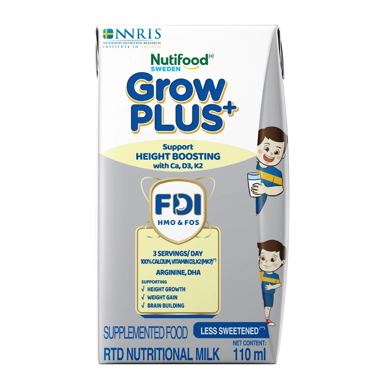 Lốc 4 hộp sữa pha sẵn Nutifood GrowPLUS+ bạc hương vani 110 ml (từ 1 tuổi) 5