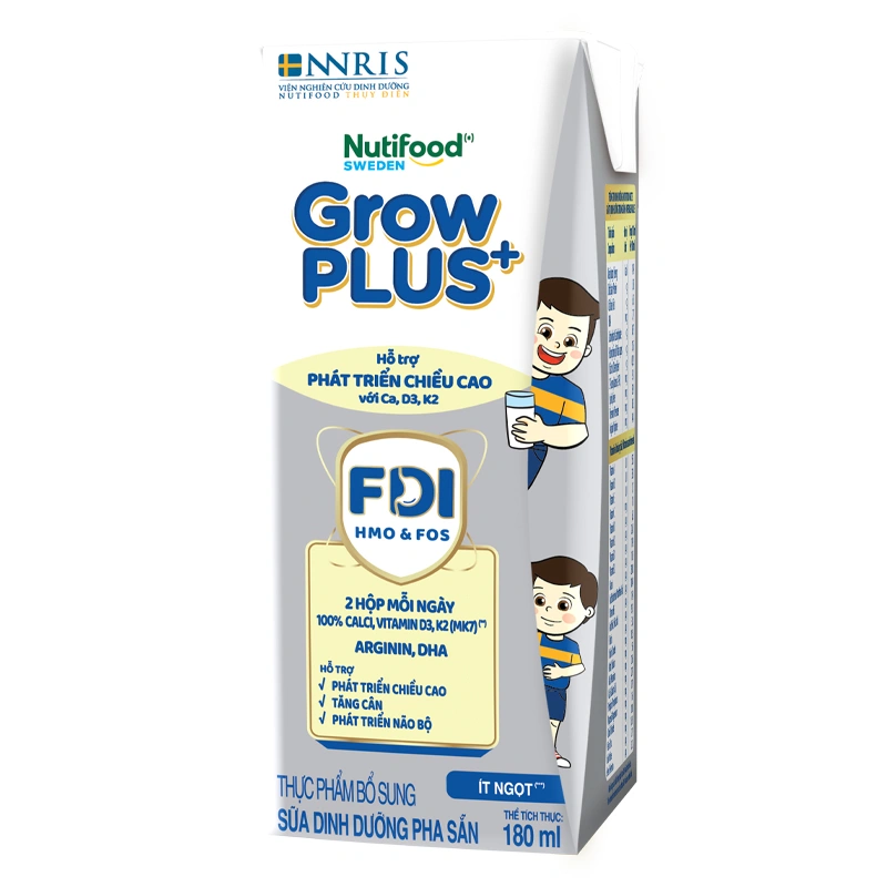 Thùng 24 hộp sữa pha sẵn Nutifood GrowPLUS+ bạc hương vani 180 ml (từ 1 tuổi) - Giao bao bì ngẫu nhiên 15