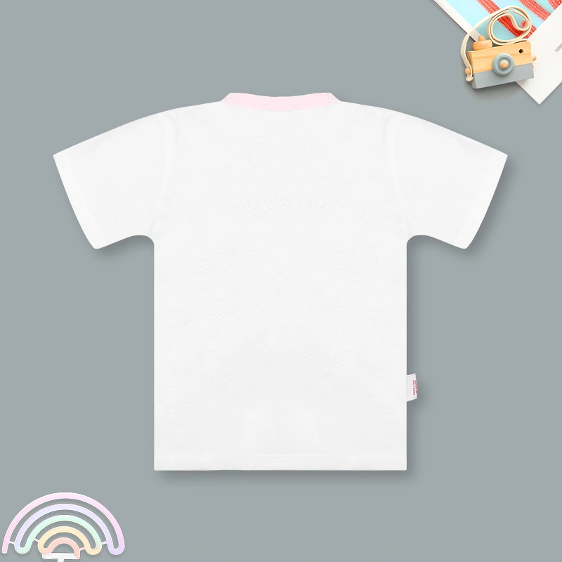 Áo tay ngắn IQ Baby viền hồng 2