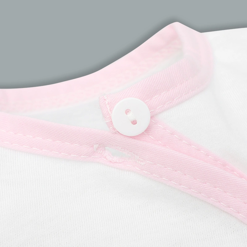 Áo tay ngắn IQ Baby viền hồng 5