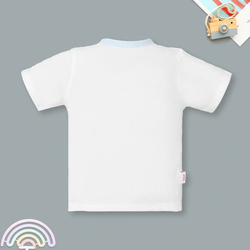Áo tay ngắn IQ Baby viền hồng 16