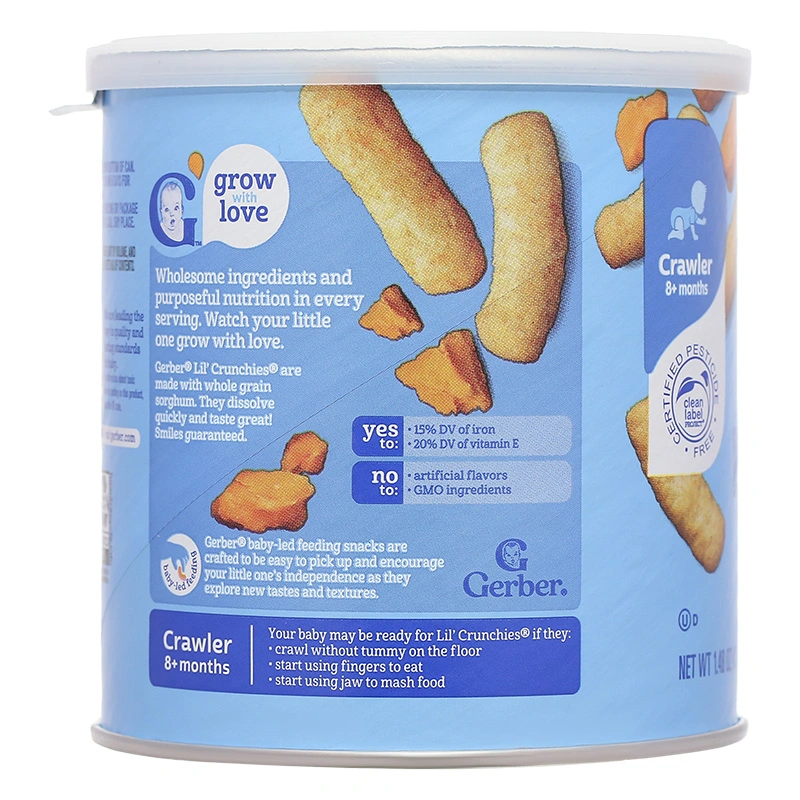 Bánh ăn dặm Gerber Lil' Crunchies vị phô mai lon 42g (từ 8 tháng) - Giao bao bì ngẫu nhiên 5