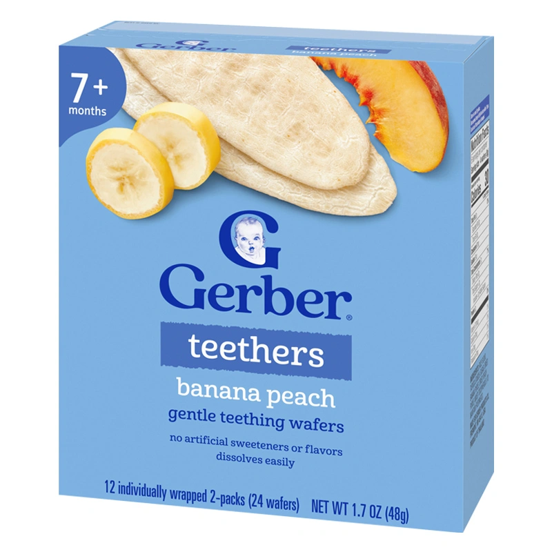 Bánh gạo ăn dặm Gerber Teethers vị xoài, mâm xôi hộp 48g (từ 7 tháng) - Giao bao bì ngẫu nhiên 21