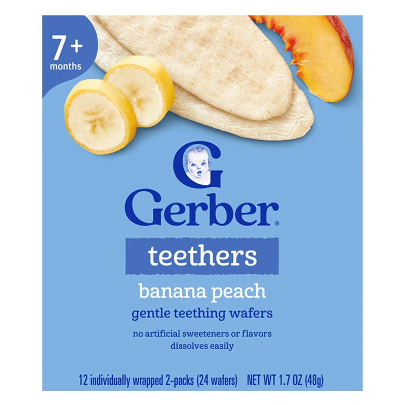 Bánh gạo ăn dặm Gerber Teethers vị xoài, mâm xôi hộp 48g (từ 7 tháng) - Giao bao bì ngẫu nhiên 22