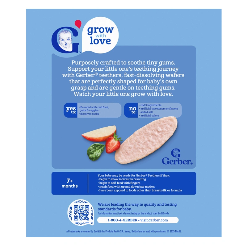 Bánh gạo ăn dặm Gerber Teethers vị xoài, mâm xôi hộp 48g (từ 7 tháng) - Giao bao bì ngẫu nhiên 14
