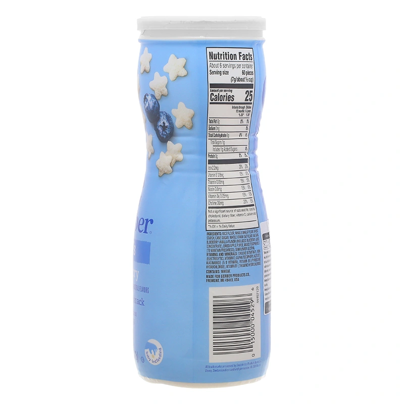 Bánh ăn dặm Gerber Puffs vị việt quất lon 42g (từ 8 tháng) - Giao bao bì ngẫu nhiên 3