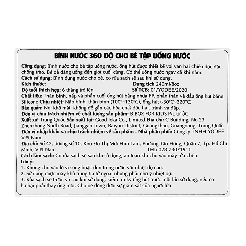 Bình tập uống 360 độ phiên bản Disney B.Box DIS_SC_MK 240 ml - Mickey (từ 6 tháng) 30