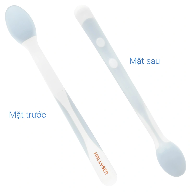 Bộ 2 muỗng đầu mềm cảm biến nhiệt Hallysen - Màu xanh dương 7