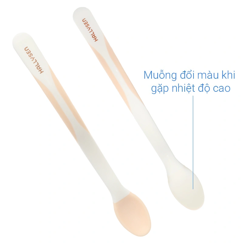 Bộ 2 muỗng đầu mềm cảm biến nhiệt Hallysen - Màu xanh dương 22