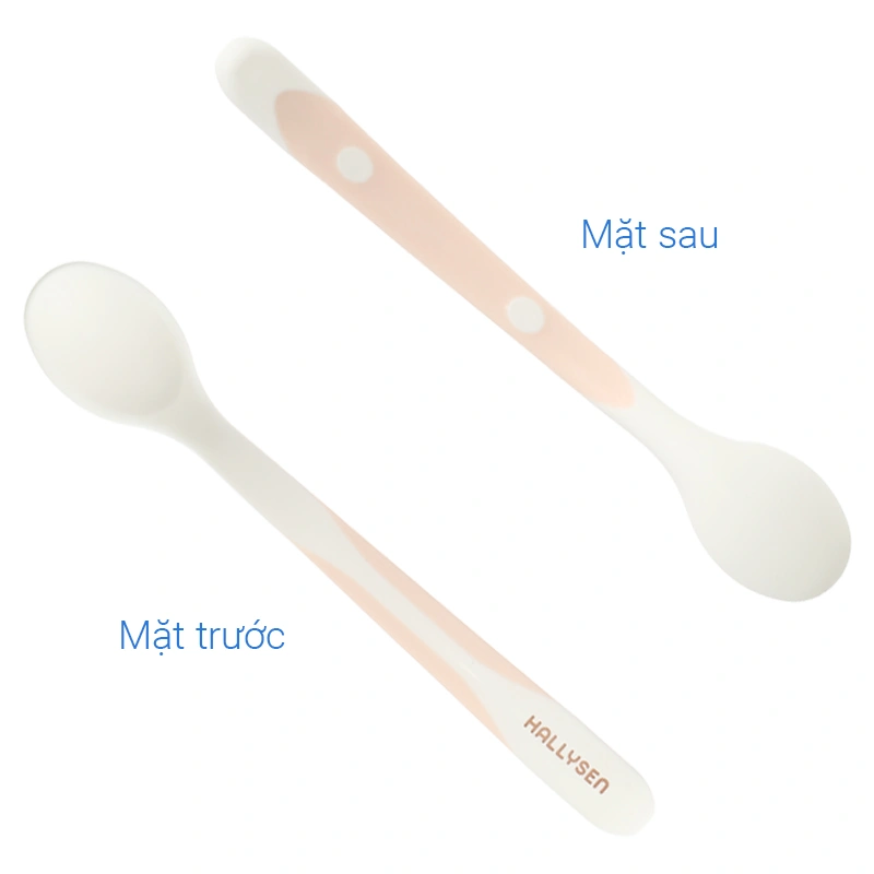 Bộ 2 muỗng đầu mềm cảm biến nhiệt Hallysen - Màu xanh dương 18