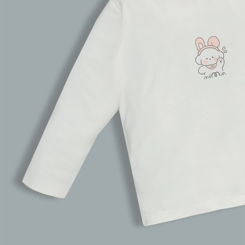 Bộ tay dài bé gái La Pomme cozy night màu hồng - trắng 5