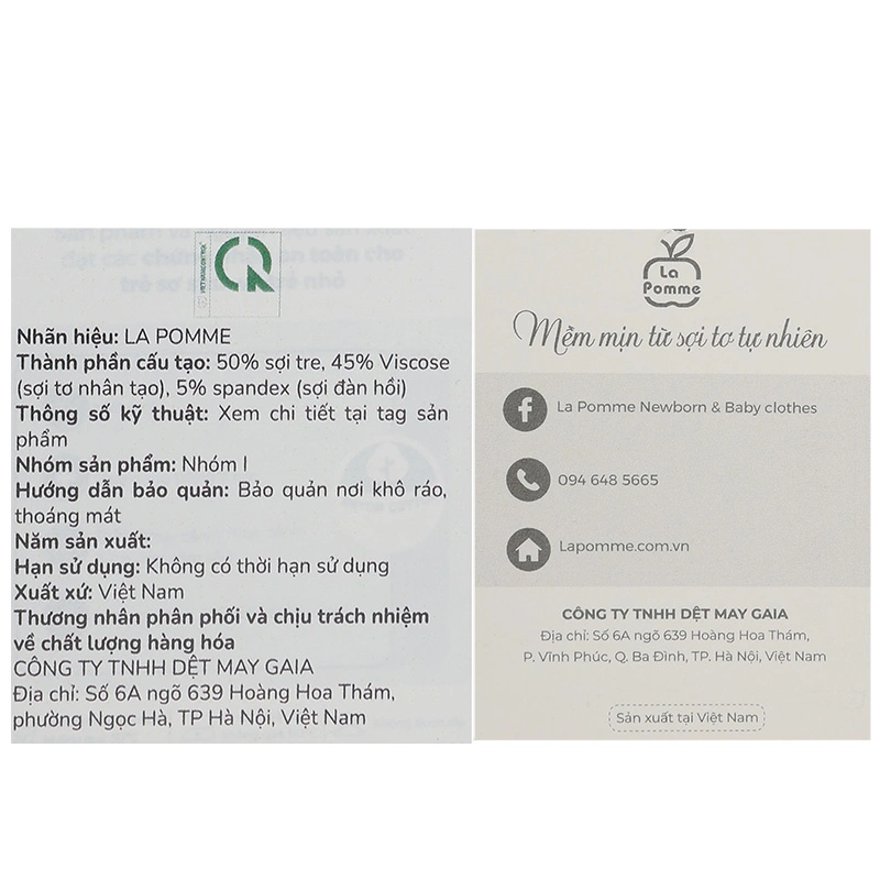 Bộ tay dài bé trai La Pomme in thú màu xanh - trắng 14