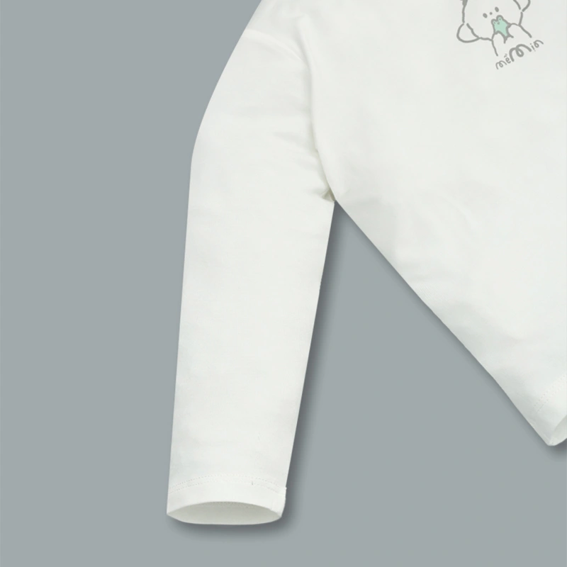 Bộ tay dài bé trai La Pomme in thú màu xanh - trắng 7